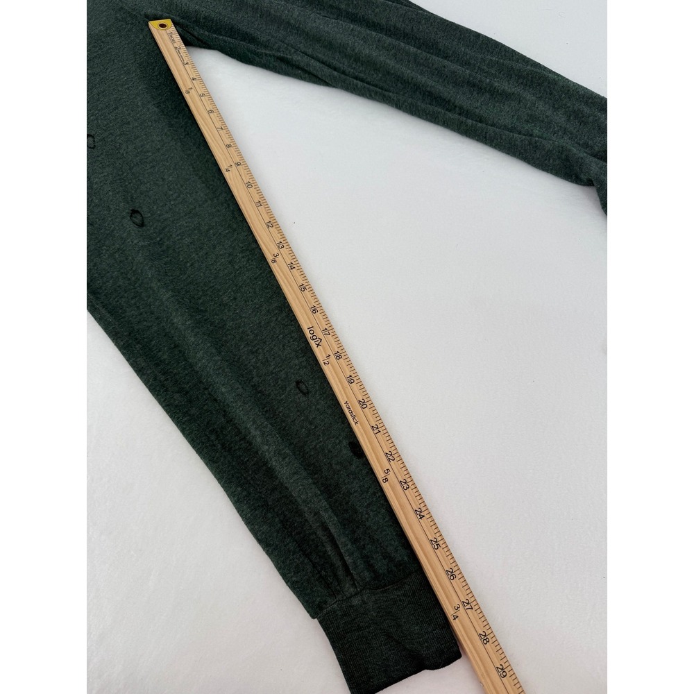 Birdiebee Joggers Women Size S Green Distressed Lounge Sweatpants - Picture 7 of 7